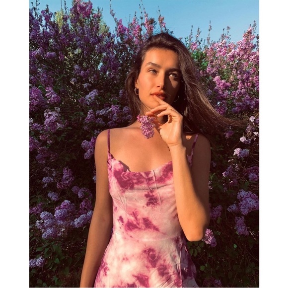 rare Realisation Par Capulet Silk Slip Midi Dress - David Bowie tote included! - Picture 3 of 16